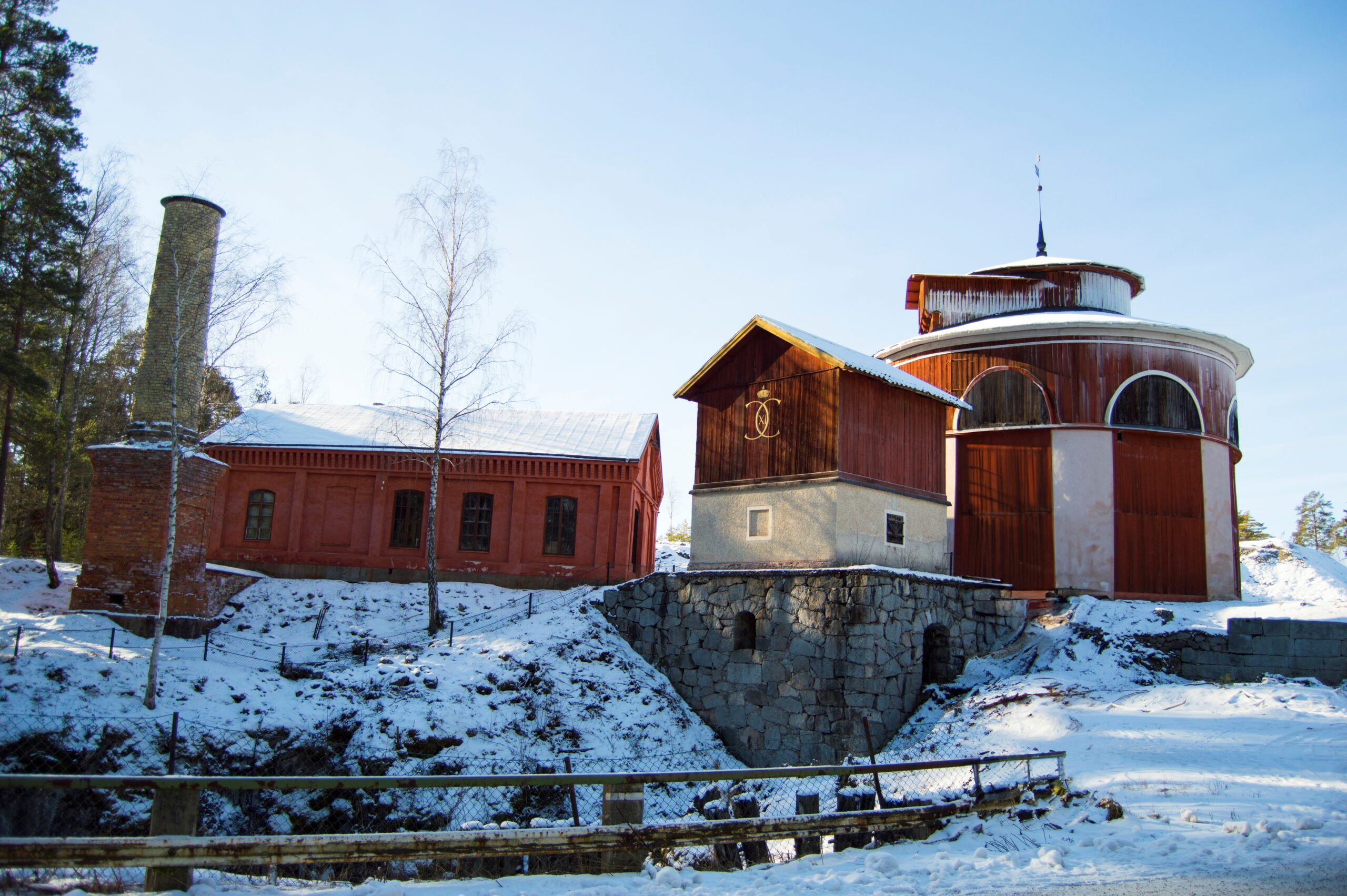 Familj på besök vid Sala silvergruva