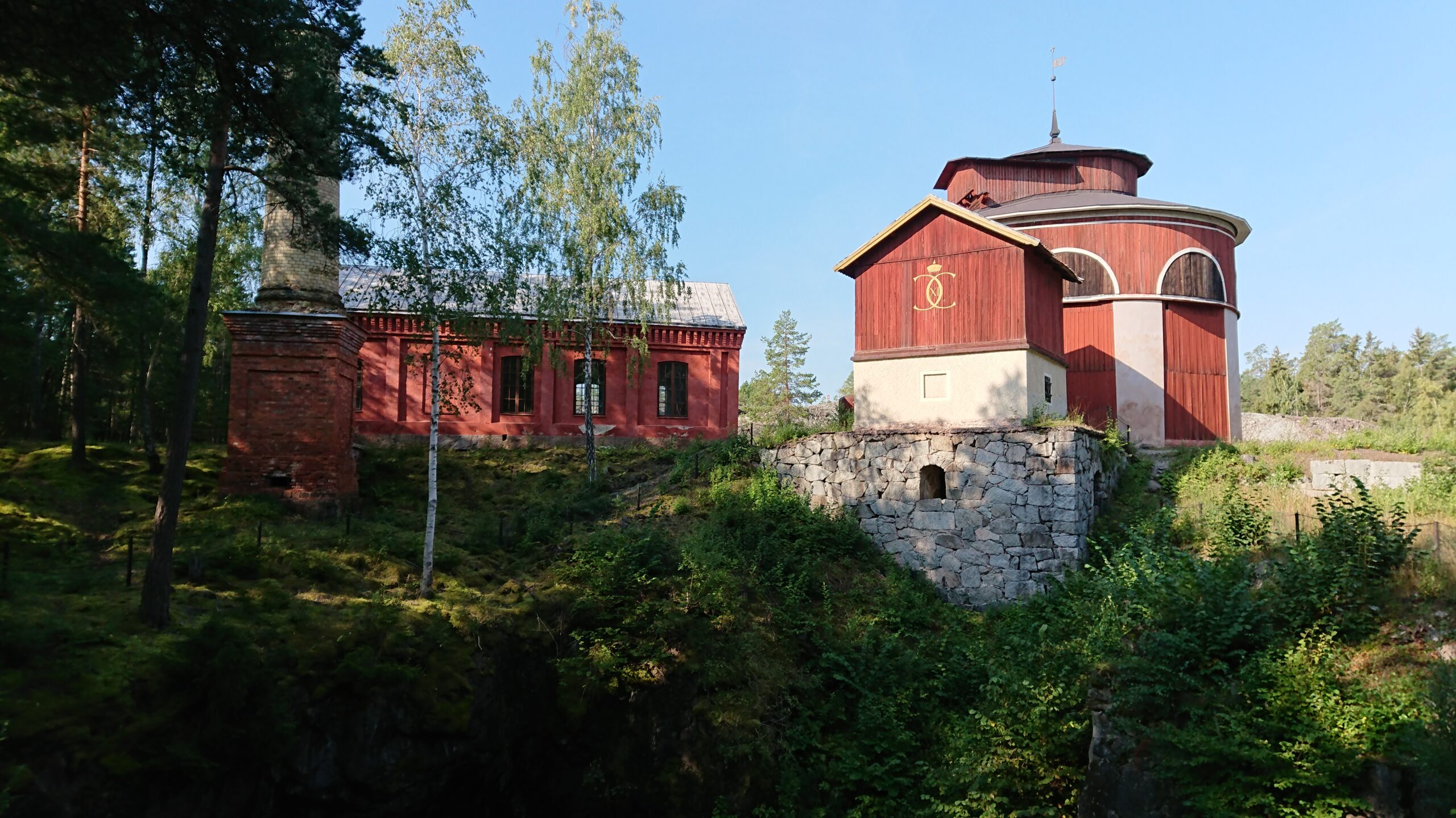 Familj på besök vid Sala silvergruva